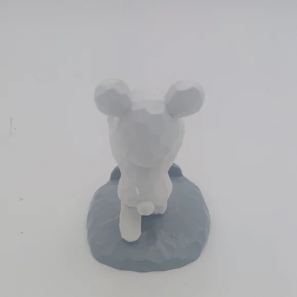 White and Gold Bear Figurine Display Stand - Picture 4 of 7